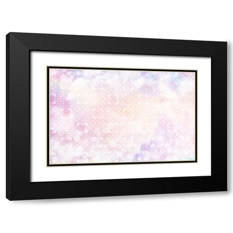 White Spring Blossoms Pattern 05 Black Modern Wood Framed Art Print with Double Matting by LightBoxJournal