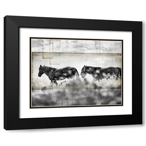 Wild Horses of the Great Basin 06 Black Modern Wood Framed Art Print with Double Matting by LightBoxJournal