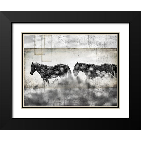 Wild Horses of the Great Basin 06 Black Modern Wood Framed Art Print with Double Matting by LightBoxJournal