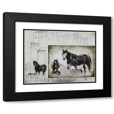 Wild Horses of the Great Basin 07 Black Modern Wood Framed Art Print with Double Matting by LightBoxJournal