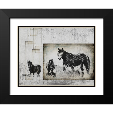 Wild Horses of the Great Basin 07 Black Modern Wood Framed Art Print with Double Matting by LightBoxJournal