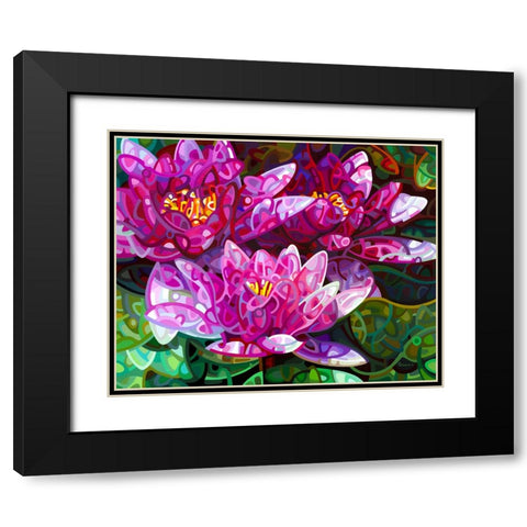 Triumvirate Black Modern Wood Framed Art Print with Double Matting by Budan, Mandy