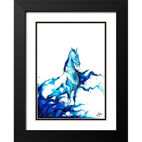 Poseidon Black Modern Wood Framed Art Print with Double Matting by Allante, Marc