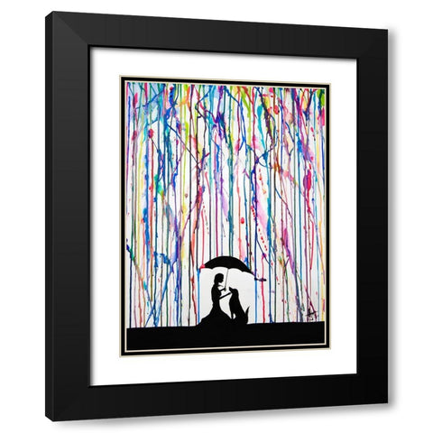 Sempre Black Modern Wood Framed Art Print with Double Matting by Allante, Marc
