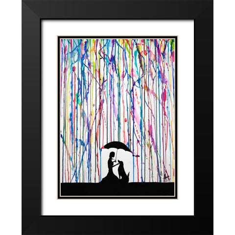 Sempre Black Modern Wood Framed Art Print with Double Matting by Allante, Marc