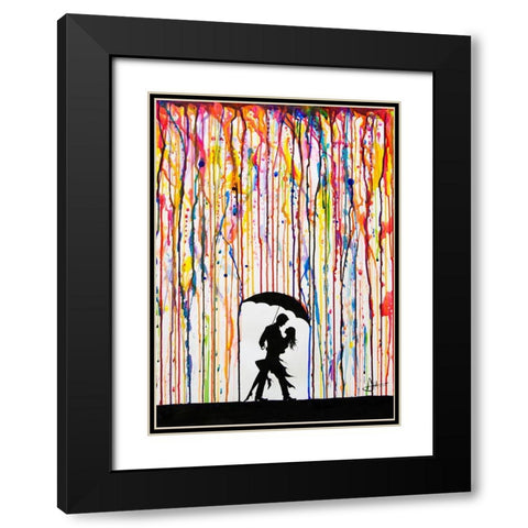 Tempest Black Modern Wood Framed Art Print with Double Matting by Allante, Marc