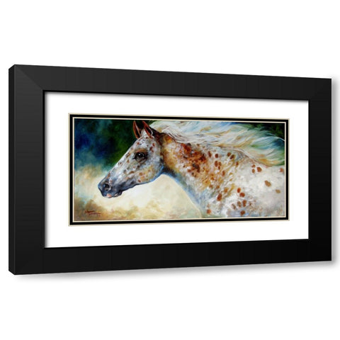 Appaloosa Spirit Black Modern Wood Framed Art Print with Double Matting by Baldwin, Marcia