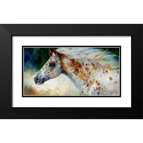 Appaloosa Spirit Black Modern Wood Framed Art Print with Double Matting by Baldwin, Marcia