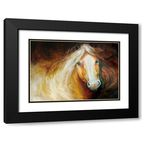 Autumn Breeze Equine Black Modern Wood Framed Art Print with Double Matting by Baldwin, Marcia