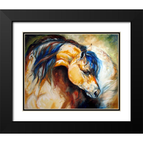 The Buckskin Black Modern Wood Framed Art Print with Double Matting by Baldwin, Marcia