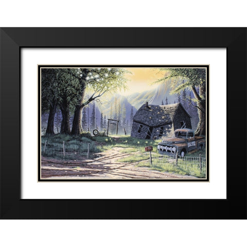 Old Family Land Black Modern Wood Framed Art Print with Double Matting by Harvill, Marc
