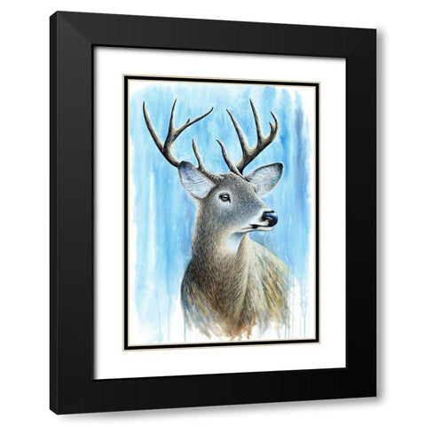 Buck Black Modern Wood Framed Art Print with Double Matting by Wickstrom, Martin
