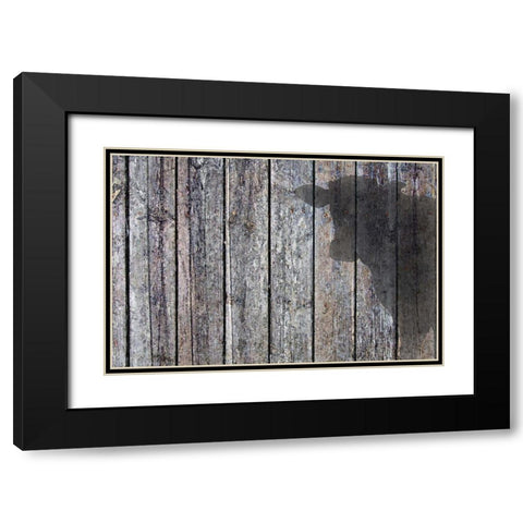 Cow Shadow Black Modern Wood Framed Art Print with Double Matting by Murray Henderson Fine Art
