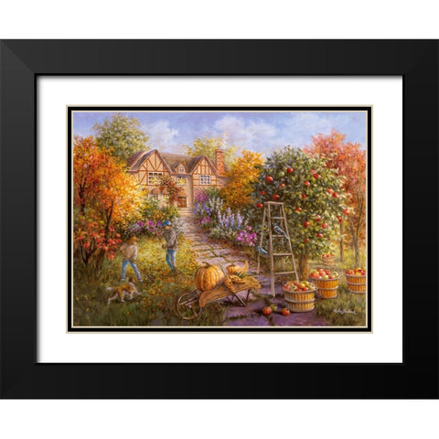 Gathering Fall Black Modern Wood Framed Art Print with Double Matting by Boehme, Nicky