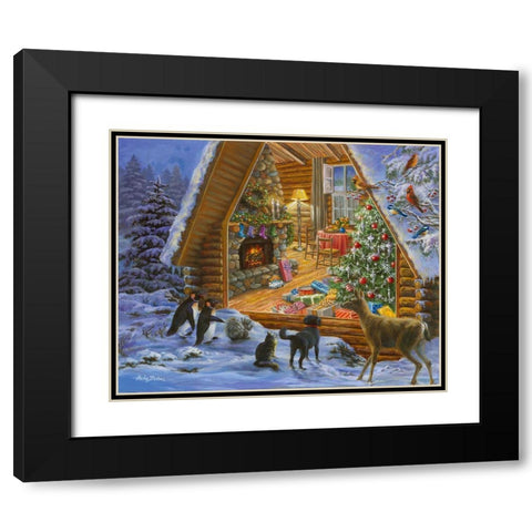 Let’s Get Together Black Modern Wood Framed Art Print with Double Matting by Boehme, Nicky