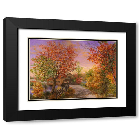 Autumn’s Color Of Fashion Black Modern Wood Framed Art Print with Double Matting by Boehme, Nicky