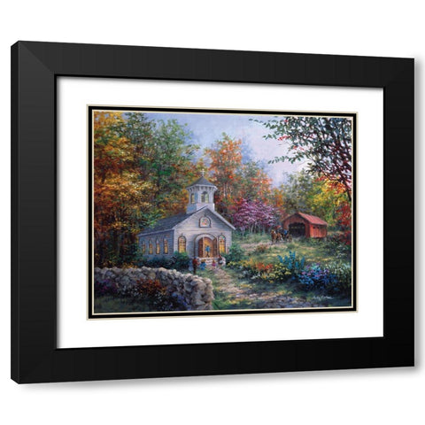 Worship In The Country Black Modern Wood Framed Art Print with Double Matting by Boehme, Nicky