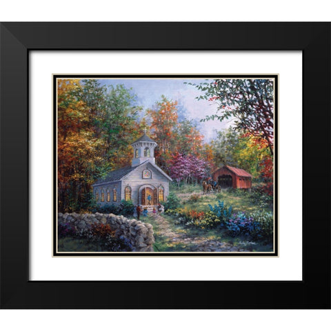 Worship In The Country Black Modern Wood Framed Art Print with Double Matting by Boehme, Nicky