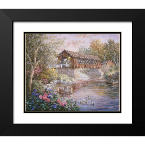 Country Thoroughfare Black Modern Wood Framed Art Print with Double Matting by Boehme, Nicky