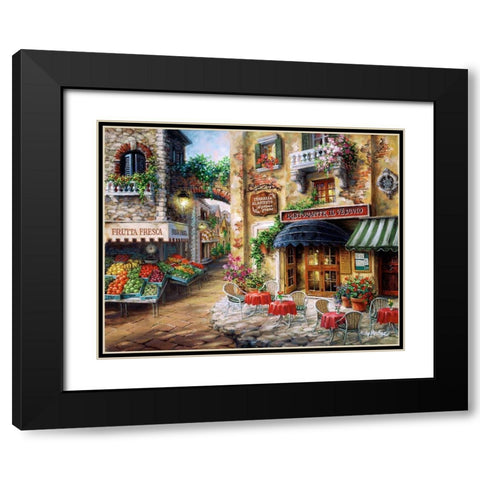 Buon Appetito Black Modern Wood Framed Art Print with Double Matting by Boehme, Nicky