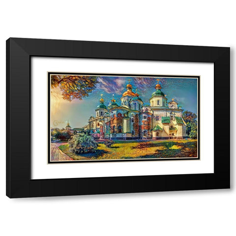 Kyiv Ukraine Saint Sophia Cathedral Black Modern Wood Framed Art Print with Double Matting by Gavidia, Pedro