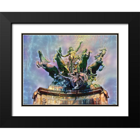 Paris France Quadriga at Grand Palais Black Modern Wood Framed Art Print with Double Matting by Gavidia, Pedro