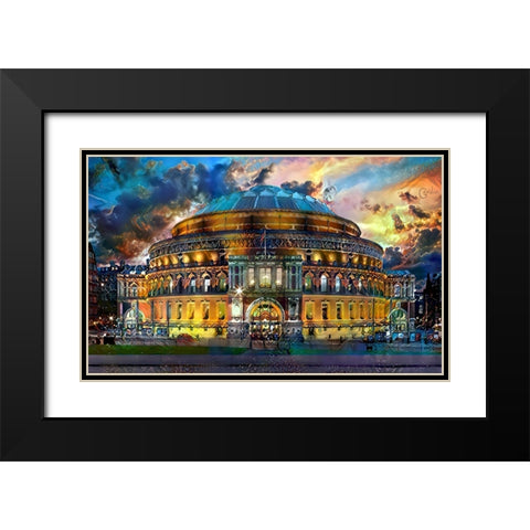 London England Royal Albert Hall Black Modern Wood Framed Art Print with Double Matting by Gavidia, Pedro