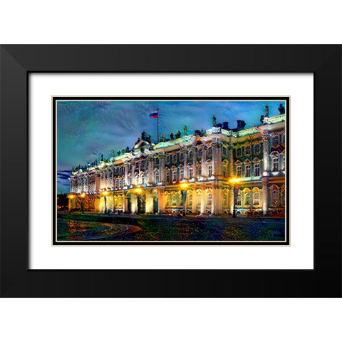 Saint Petersburg Russia Hermitage Museum Black Modern Wood Framed Art Print with Double Matting by Gavidia, Pedro