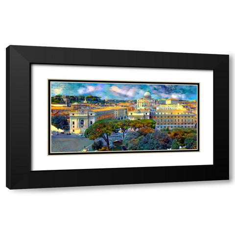 Vaticano San Pedro from San Angelo Black Modern Wood Framed Art Print with Double Matting by Gavidia, Pedro