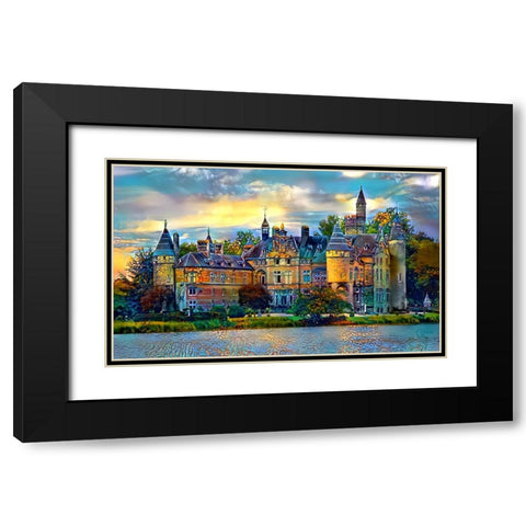 Antwerp Belgium Bornhem Castle Black Modern Wood Framed Art Print with Double Matting by Gavidia, Pedro