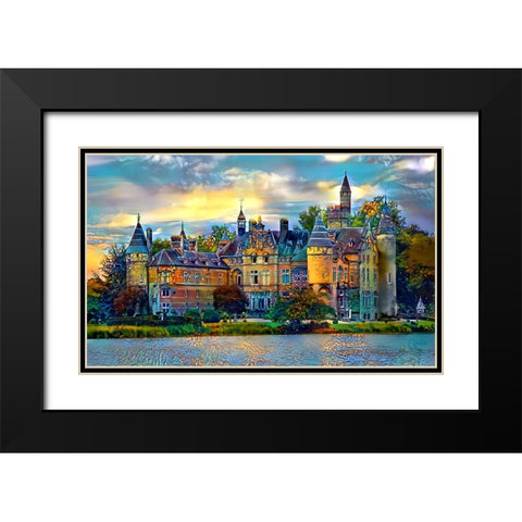 Antwerp Belgium Bornhem Castle Black Modern Wood Framed Art Print with Double Matting by Gavidia, Pedro