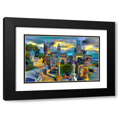 Benalmadena Spain Colomares Castle Black Modern Wood Framed Art Print with Double Matting by Gavidia, Pedro