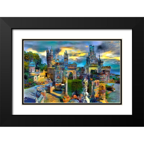 Benalmadena Spain Colomares Castle Black Modern Wood Framed Art Print with Double Matting by Gavidia, Pedro