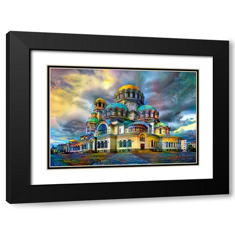 Bulgaria Sofia Alexander Nevsky Cathedral Black Modern Wood Framed Art Print with Double Matting by Gavidia, Pedro