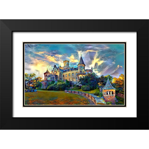 Germany Lower Saxony Marienburg Castle Black Modern Wood Framed Art Print with Double Matting by Gavidia, Pedro