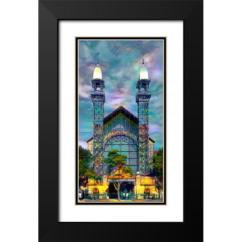Mexico City Chopo Museum Front Black Modern Wood Framed Art Print with Double Matting by Gavidia, Pedro