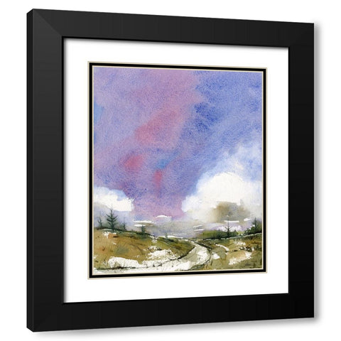 Red Sky Black Modern Wood Framed Art Print with Double Matting by Randy Noble Fine Art