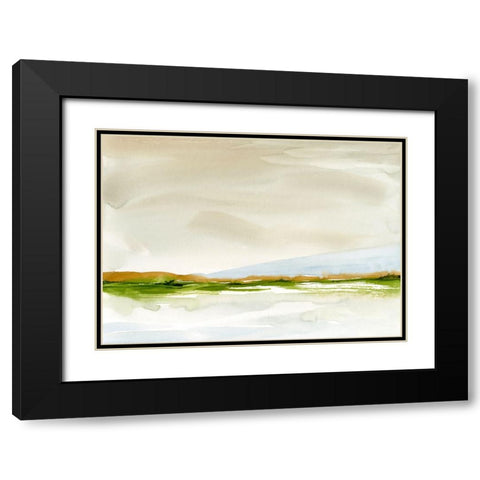 Snowy Walk Black Modern Wood Framed Art Print with Double Matting by Randy Noble Fine Art