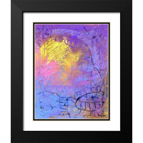 Shared Ladder Black Modern Wood Framed Art Print with Double Matting by Randy Noble Fine Art