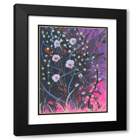 Nights Colors Black Modern Wood Framed Art Print with Double Matting by Randy Noble Fine Art