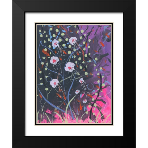 Nights Colors Black Modern Wood Framed Art Print with Double Matting by Randy Noble Fine Art
