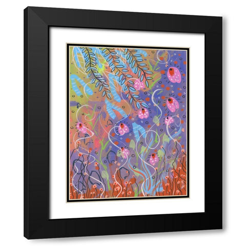 Spring Rise Black Modern Wood Framed Art Print with Double Matting by Randy Noble Fine Art