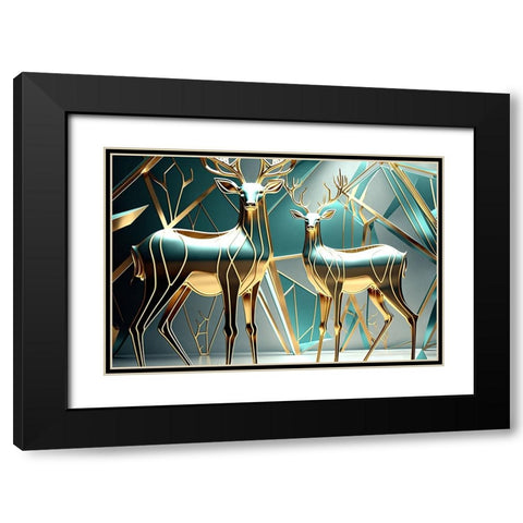 Metallic Majesty 6 Black Modern Wood Framed Art Print with Double Matting by Heere, Ray