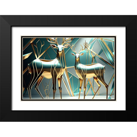 Metallic Majesty 6 Black Modern Wood Framed Art Print with Double Matting by Heere, Ray