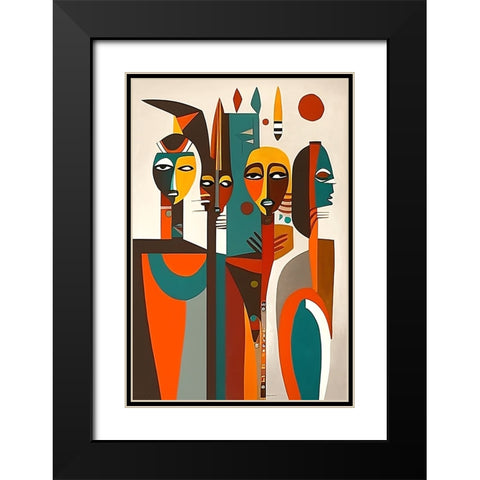 Mid Century Celebration Of All Cultures 28 Black Modern Wood Framed Art Print with Double Matting by Heere, Ray