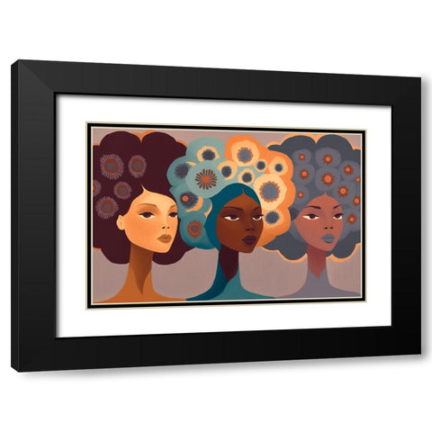 Mid Century Diversity Portraits 13 Black Modern Wood Framed Art Print with Double Matting by Heere, Ray