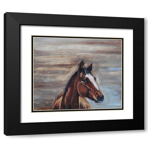 A Good Mare Black Modern Wood Framed Art Print with Double Matting by Gould, Renee