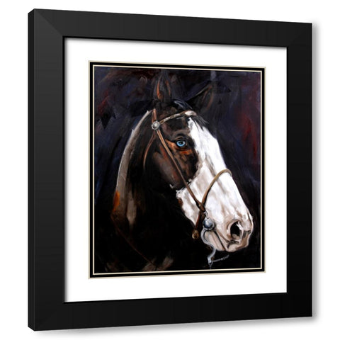 Bold Faced Black Modern Wood Framed Art Print with Double Matting by Gould, Renee