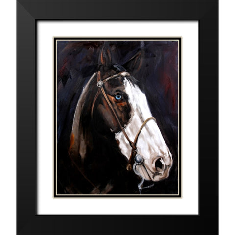 Bold Faced Black Modern Wood Framed Art Print with Double Matting by Gould, Renee