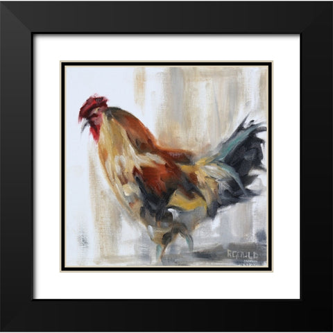 Chicken 2 Black Modern Wood Framed Art Print with Double Matting by Gould, Renee
